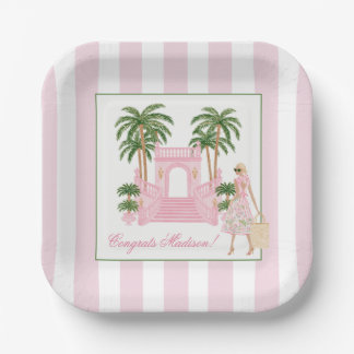 Preppy Palm Beach Bridal / Bachelorette Party Paper Plates