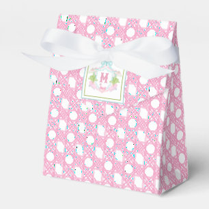 Preppy Palm Beach Monogram Crest Favor Boxes