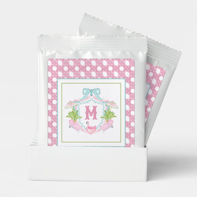 Preppy Palm Beach Monogram Crest Margarita Drink Mix (Pair)