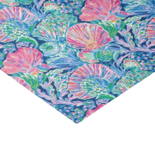 Preppy Palm Beach Ocean Shell Pattern Tissue Paper