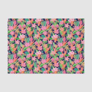 Preppy Palm Beach Print Cute Orangutans Tissue Paper