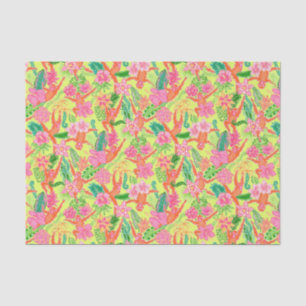 Preppy Palm Beach Print Cute Orangutans Tissue Paper