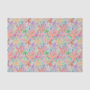 Preppy Palm Beach Tropical Starfish Pattern Tissue Paper