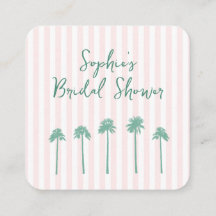 Preppy Palm Springs Bridal Shower QR Code RSVP