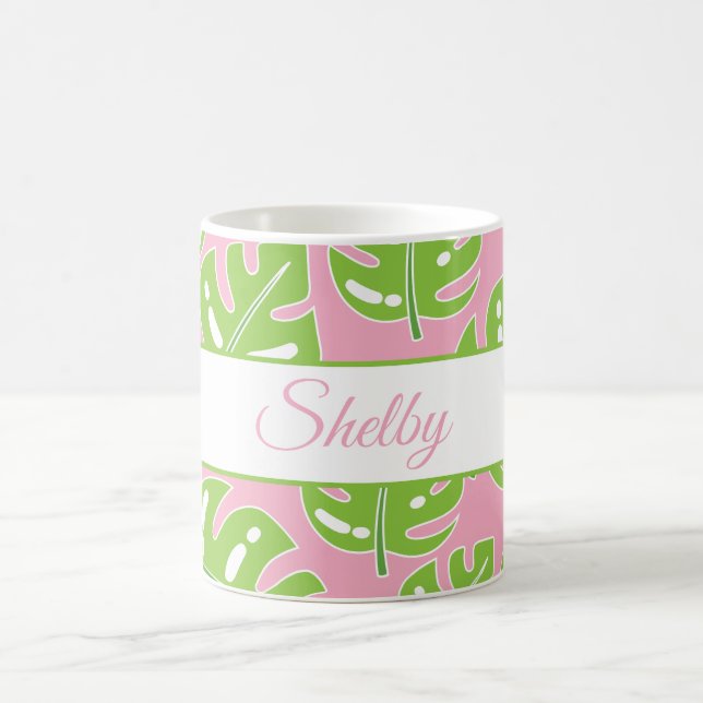 Preppy Palms Personalized Mug (Center)