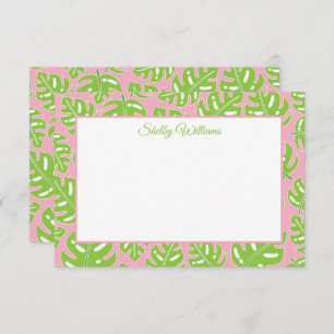 Preppy Palms Personalized Note Cards