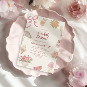 Preppy Pastel Bridal Brunch Invitation
