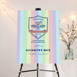 Preppy Pastel Final Fiesta Bachelorette Welcome Foam Board