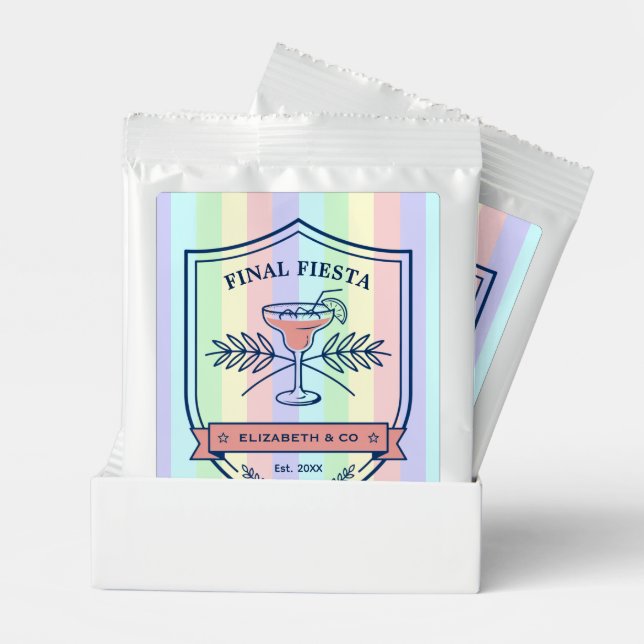 Preppy Pastel Final Fiesta Margarita Bachelorette Drink Mix (Pair)