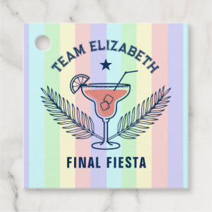 Preppy Pastel Final Fiesta Team Bride Bachelorette Favor Tags