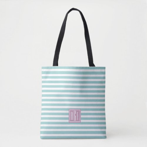 Preppy pastel striped Tote