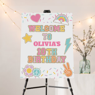 Preppy Patch 10th Birthday Welcome Foam Board