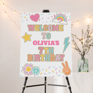Preppy Patch 7th Birthday Welcome Foam Board