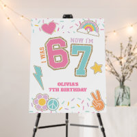 Preppy Patch I was Six now I'm Seven 7th Birthday