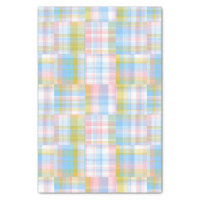 Emerald Green, Hot Pink, White Preppy Madras Plaid Wrapping Paper