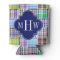 Preppy Patchwork Madras Navy Quatrefoil  Monogram