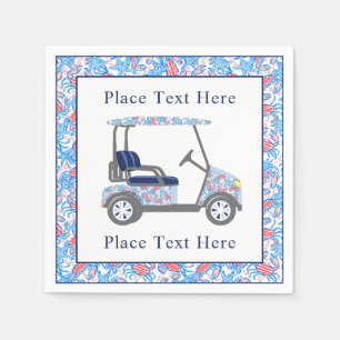 Preppy Patriotic Crabs Golf Cart Napkins