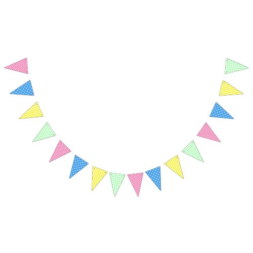 Preppy Patterns Bunting Flags