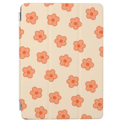 Preppy Peach Orange Hippie Flower iPad Air Cover