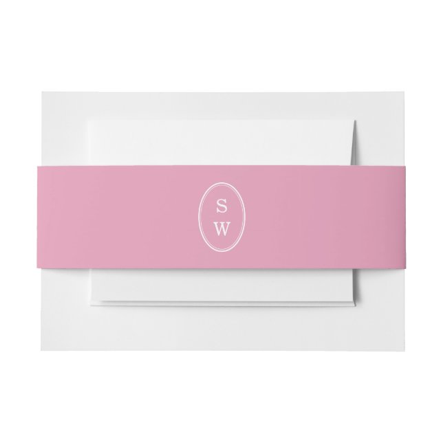 Preppy Peony Pink Chic Wedding Belly Band (Front Example)