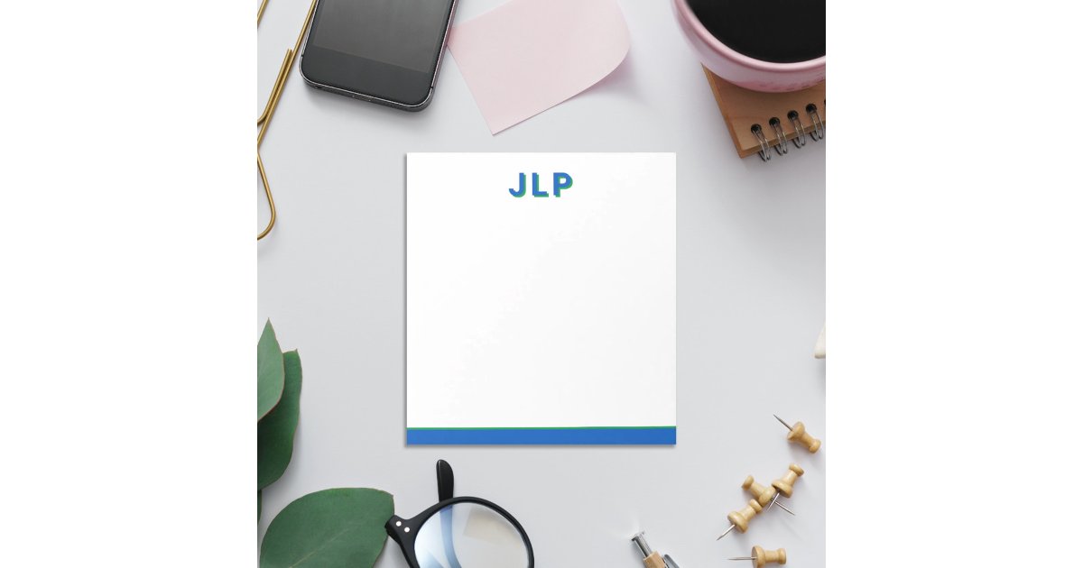 Preppy Personalized Initial Notepads Zazzle