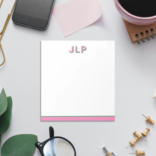 Preppy Personalized Initial Notepads