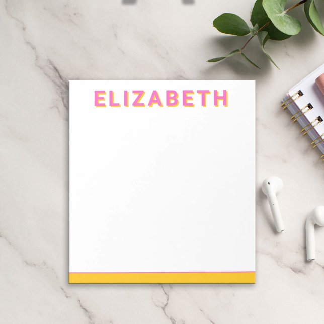 Preppy Personalized Modern Notepads (Creator Uploaded)