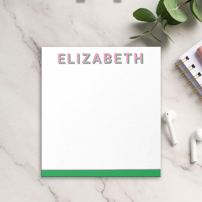 Preppy Personalized Modern Notepads (Creator Uploaded)