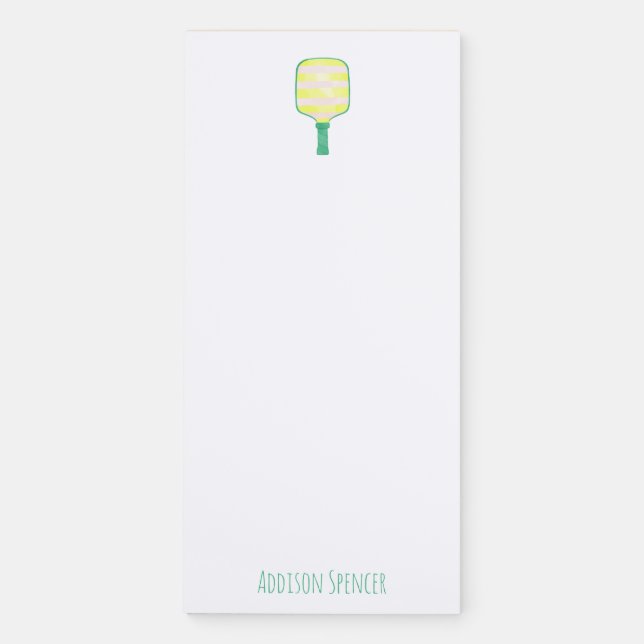 Preppy Personalized Pickleball Notepad (Front)