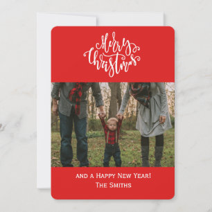 Preppy Personalized Polka Dot Holiday Photo Card