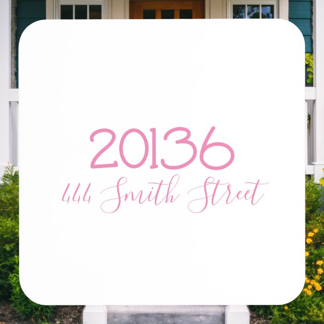 Preppy Personalized Zip Code Street Address Beverage Coaster (Creator Uploaded)
