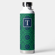 Preppy Pickleball Damask - Navy & Green Dink 