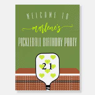 Preppy Pickleball Paddle Photo Dink Birthday Party Foam Board