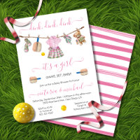 Preppy Pickleball Party Dink Girl Baby Shower