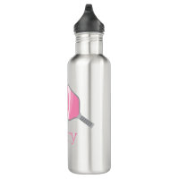 Preppy Watercolor Hearts in Blue Stainless Steel Water Bottle 