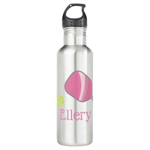 Preppy Pickleball Personalized Water Bottle