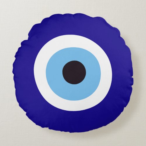 Preppy Pillow Evil Eye Round Pillow