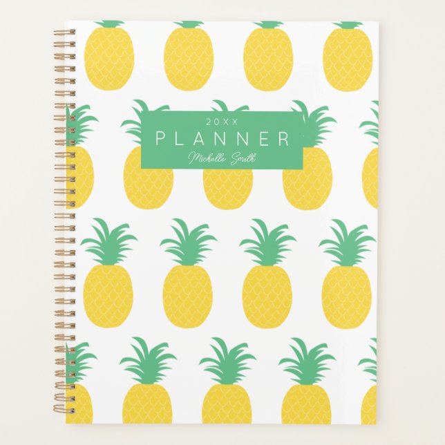 Preppy Pineapple Personalized Planner (Front)