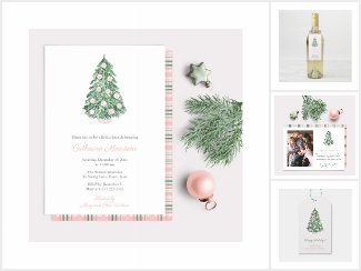 Preppy Pink And Green Chinoiserie Christmas Tree