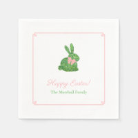 Preppy Pink And Green Easter Bunny Brunch Party