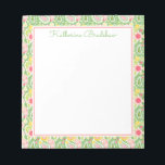 Preppy Pink and Green Paisley Notepad<br><div class="desc">Preppy Pink and Green Paisley Notepad - the perfect notepad for a quick note.</div>
