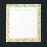 Preppy Pink and Green Paisley Notepad<br><div class="desc">Preppy Pink and Green Paisley Notepad - the perfect notepad for a quick note.</div>