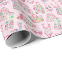 Preppy Pink and Green Palm Beach Chic Style