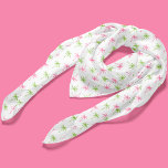 Preppy Pink and Green Palm Trees Pattern Scarf<br><div class="desc">Adorable pink and green palm trees summer print.</div>