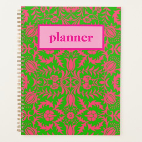 Preppy Pink and Green Planner
