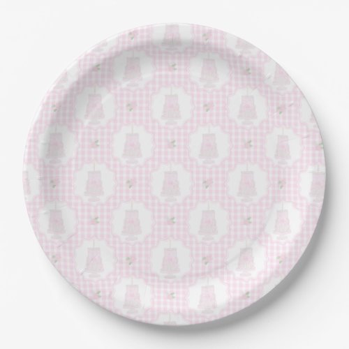 Preppy Pink Bows Trellis First Birthday Ribbonerie Paper Plates