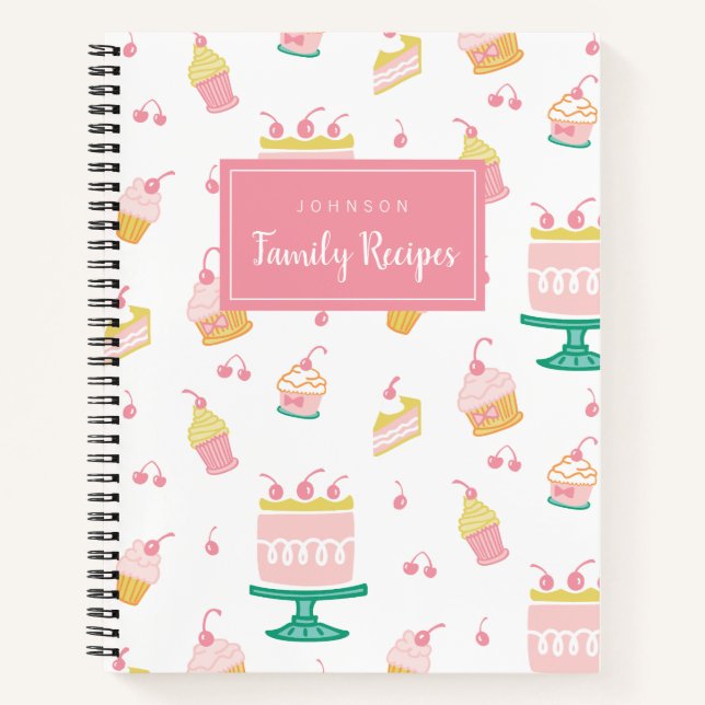 Preppy Pink Cake Cupcakes Recipe Book (Front)