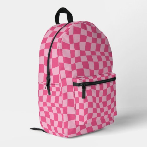 Preppy Pink Checkered Backpack