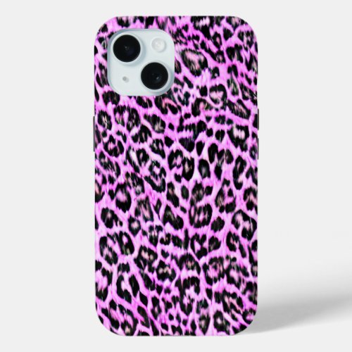 Preppy Pink Cheetah iPhone 15 Case