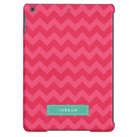 Preppy Pink Chevron Personalize Monogram Ipad Air Case